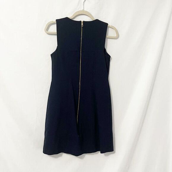 🟢Vince Camuto Navy Blue Dress w/Gold Button Detail Size 4 - Picture 4 of 7